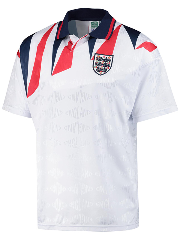 England maglia retrò casalinga prima divisa da calcio maglia da calcio per abbigliamento sportivo bianco da uomo maglia della coppa del mondo 1990